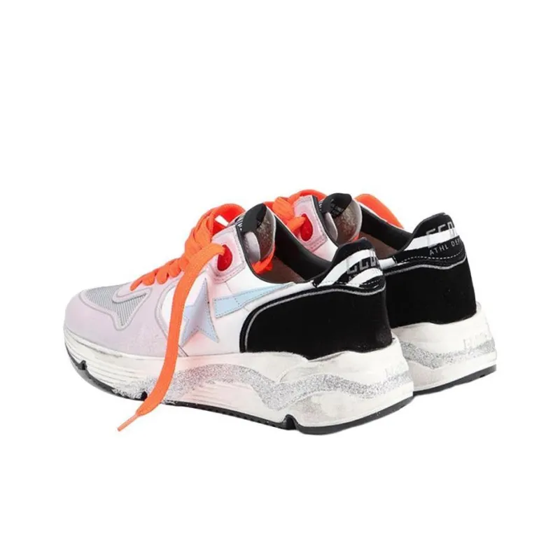 Golden Goose Running Sole Low Top Casual Shoes Women's White Blue-3