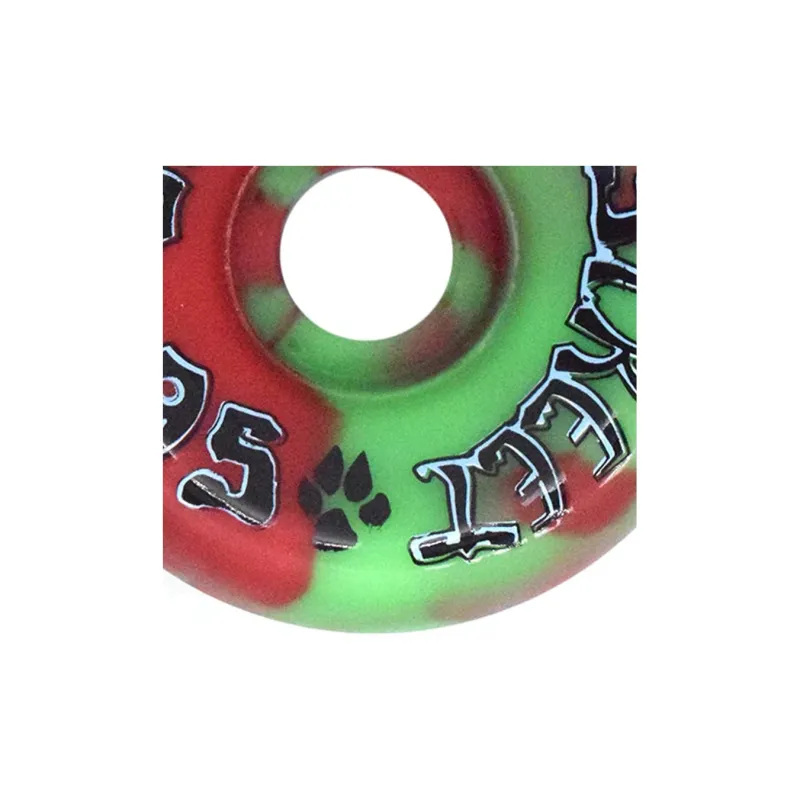 DOGTOWN Skateboard Wheels Land Surfboards 57mm X 95a-Red/Green Swirl-3