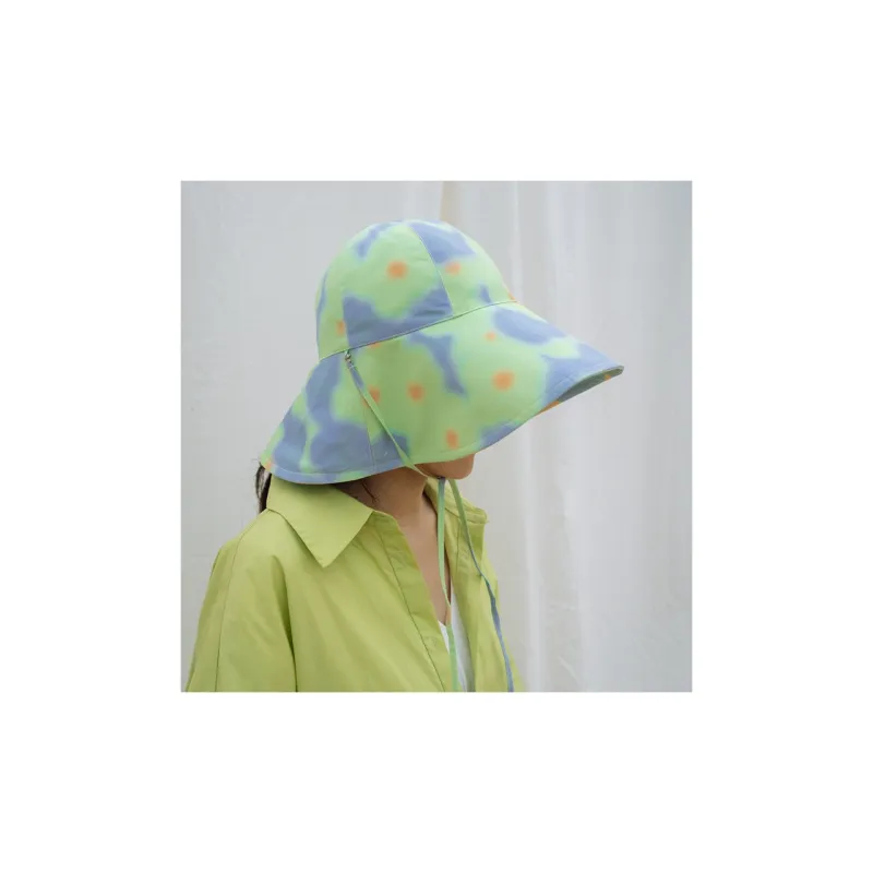 LOST PATTERN Polyester Lace Up Wide Brim Bucket Hat Sun Hat Fashion Resort Style Women's-3