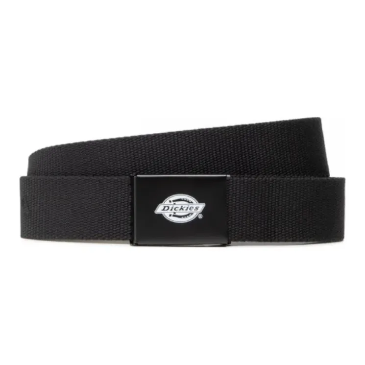 Dickies Solid Color Design Polyester Belt Men's Black 3.7CM-0