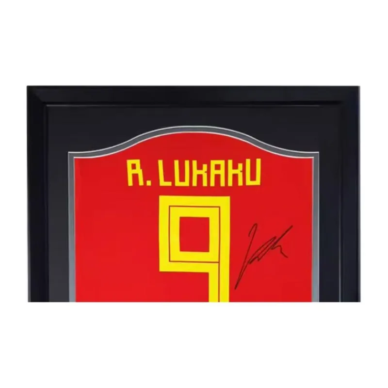 Yi Shot Jersey 2018 World Cup, Belgium National Team, With SA Certificate, Framed Treasure-2