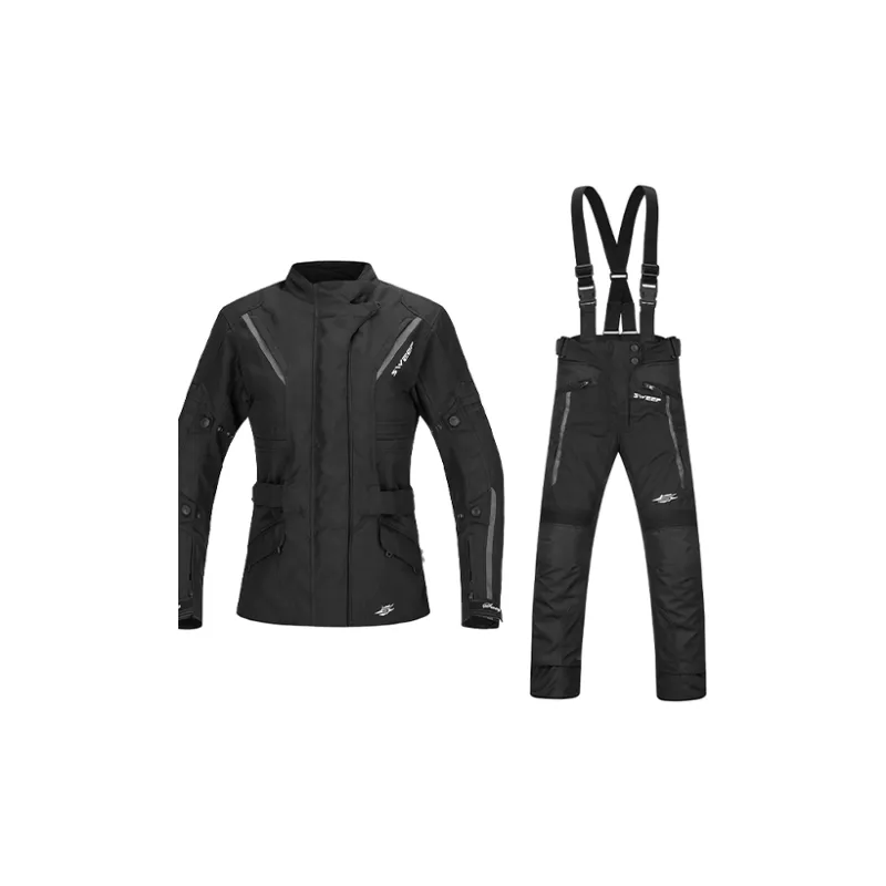 SWEEP Racing Suits / Motorcycle Suits Unisex Janet Black Top+Black Pants TJJAN 02+TT-2
