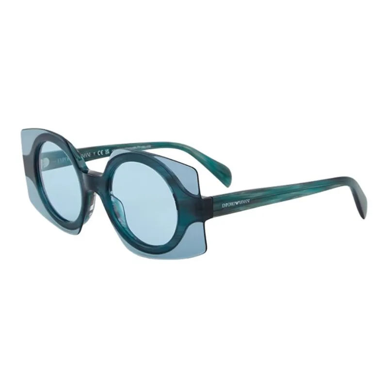 EMPORIO ARMANI Acetate Oval Sunglasses Women's Blue-0