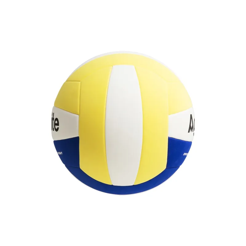 Deli EVA Laminated Material Size 5 Volleyball Comes With Pump And Foam Training Ball Unisex Blue Yellow White-1