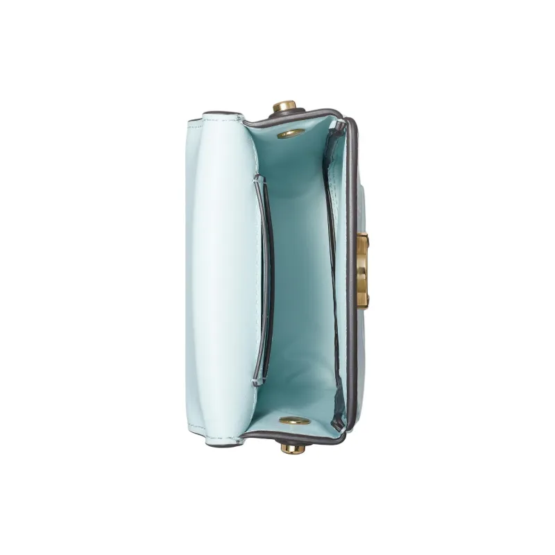 TORY BURCH Robinson Leather One Shoulder Crossbody Cell Phone Pouch Mini Women's Light Blue-2