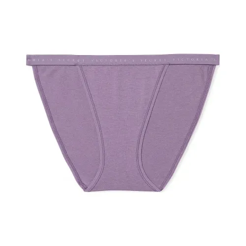 Victoria's Secret Stretch Cotton String Bikini Panty / Frozen Plum Underpants Women's 1 Pack Purple