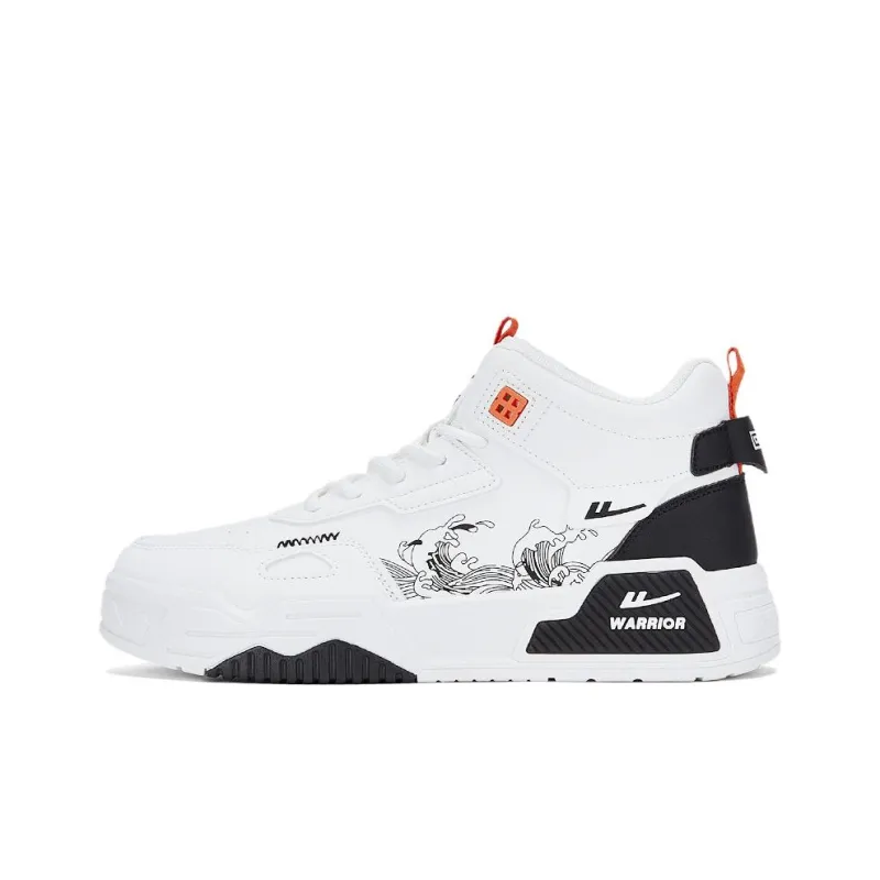 WARRIOR Skateboard Shoes Men High Top White-0