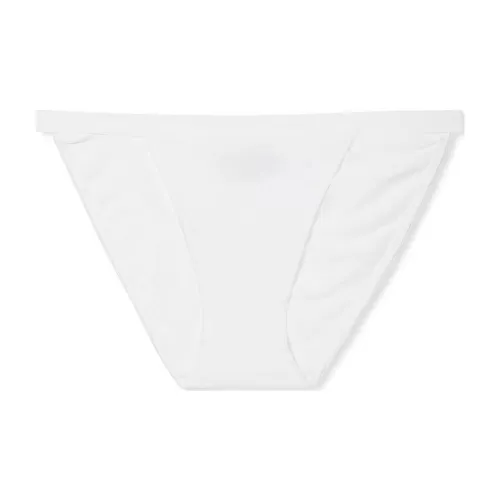 Victoria's Secret Stretch Cotton String Bikini Panty / White/lvory Underpants Women's 1 Pack White