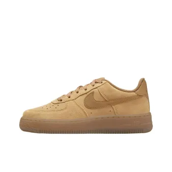 Nike Air Force 1 Anti Slip Wear Resistant Low Top Kids' Skateboarding Shoes Brown Teenagers