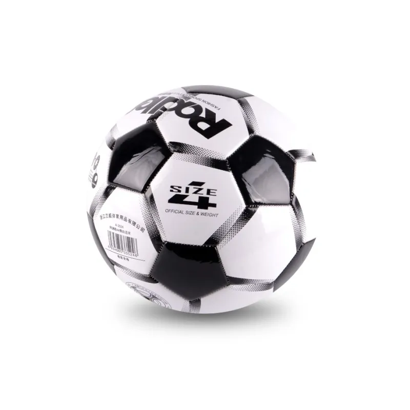 RADLER Size 4 Soccer PVC Machine Stitched Soccer Ball Unisex Black White-4