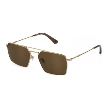 Police Metal Aviator Sunglasses Men's Gold