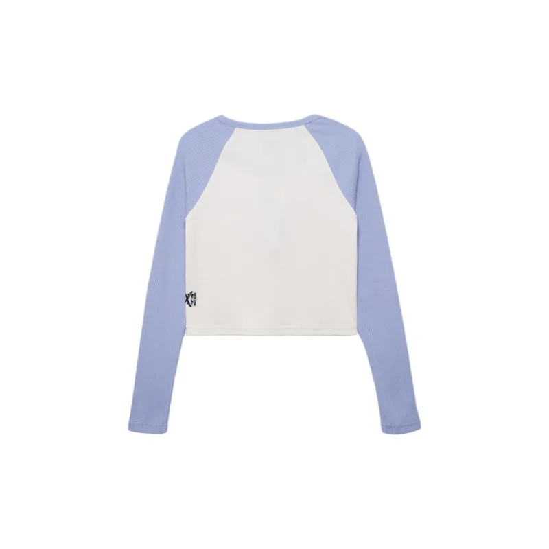 New Era FW24 Raglan Sleeve T Shirt Women's Ivory White-1