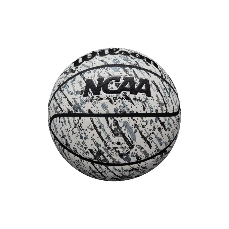 Wilson NCAA Synthetic Leather Basketball Black White Size 7 Training Unisex-1