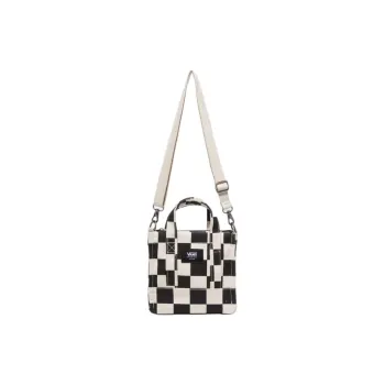 Vans Cotton Tote Bag Shopping Bag Shoulder Bag Crossbody Bag Handbag Mini Unisex White & Black