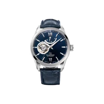 ORIENT STAR Automatic Mechanical Movement Cowhide Strap Watch 39.3mm Men's Watches Cut Out Dial