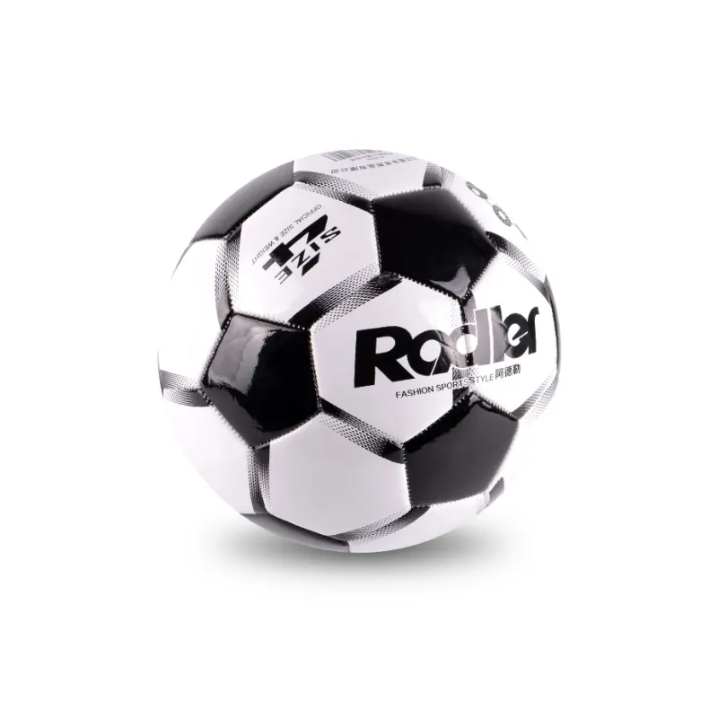 RADLER Size 4 Soccer PVC Machine Stitched Soccer Ball Unisex Black White-5