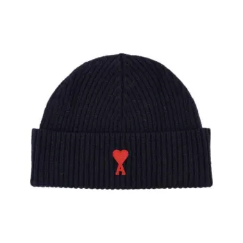 AMIPARIS Ami De Coeur Logo Patch Merano Wool Beanie