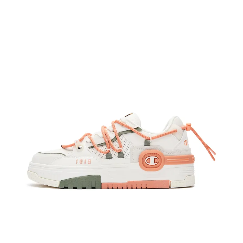 Champion Essentials Collection Bumper V1 Low Top Skateboard Shoes Women's White Orange-0