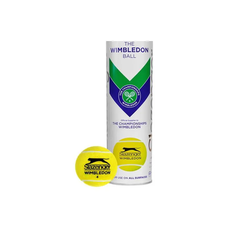 Slazenger Wimbledon Tennis Balls Training Ball Hard Court Venue Yellow-3