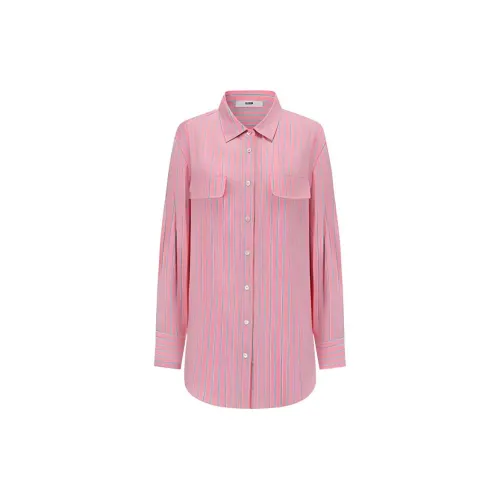 ELVIS.CHEUNG Shirts Women's Pink Green Stripes