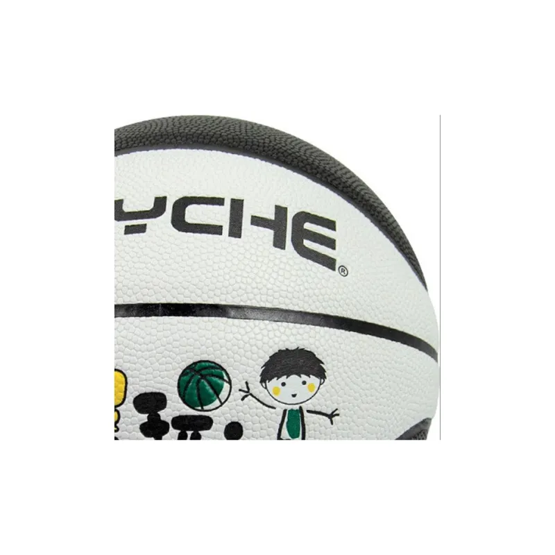 PSYCHE PU Basketball Black White Size 4 Training Kids'-4