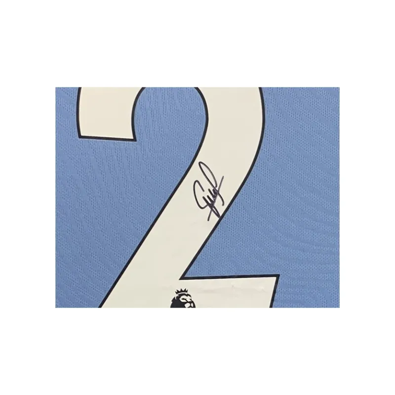 Three For David Silva Manchester City Era Autographed Signature Soccer Apparel Jersey Includes SA Certificate Framed-3