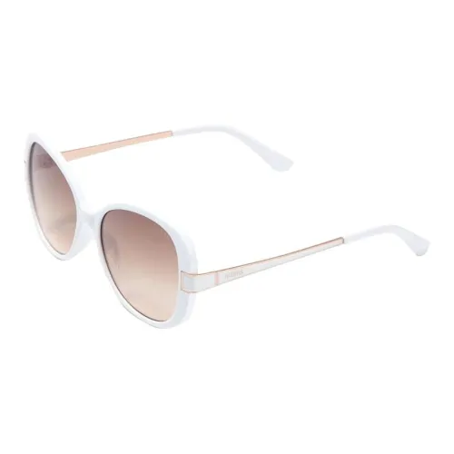 GUESS Resin Irregular Shape Sunglasses Women's White