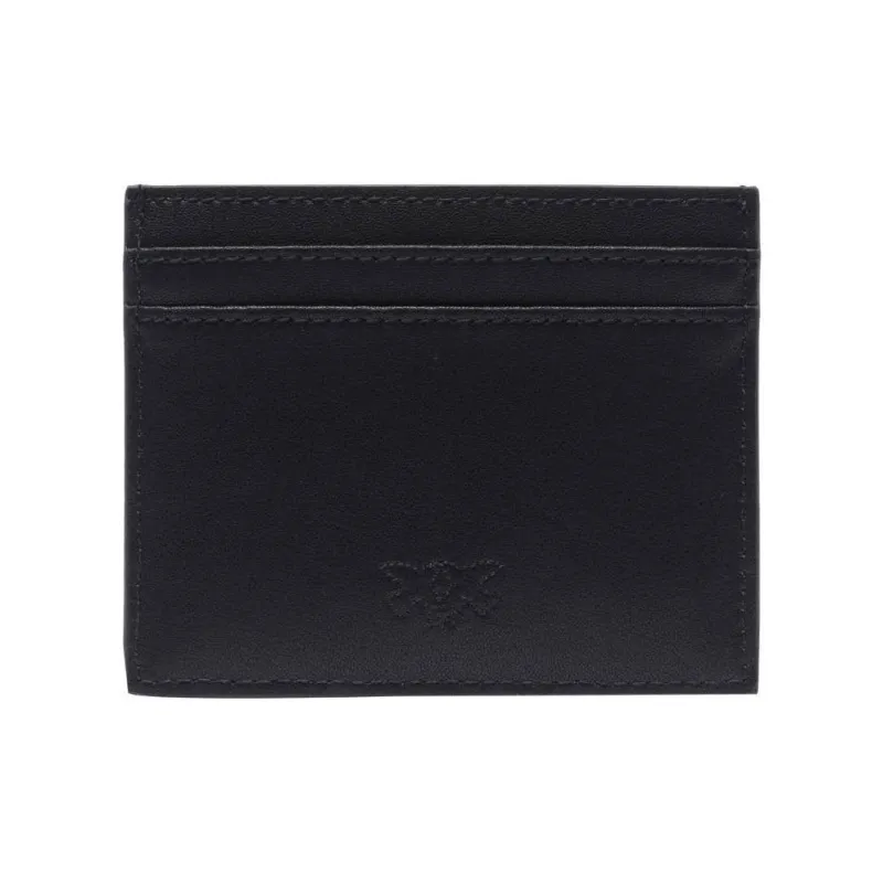 PINKO Calfskin Card Holder Women's Black-1