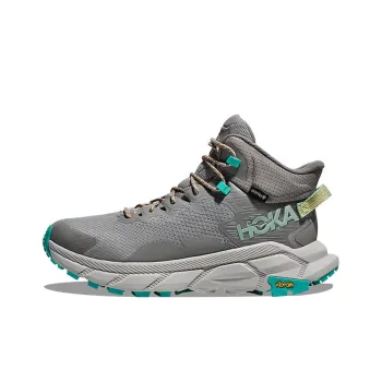 HOKA ONE ONE Trail Code GTX Anti Slip Wear Resistant Mid Top Outdoor Shoes Men's Gray