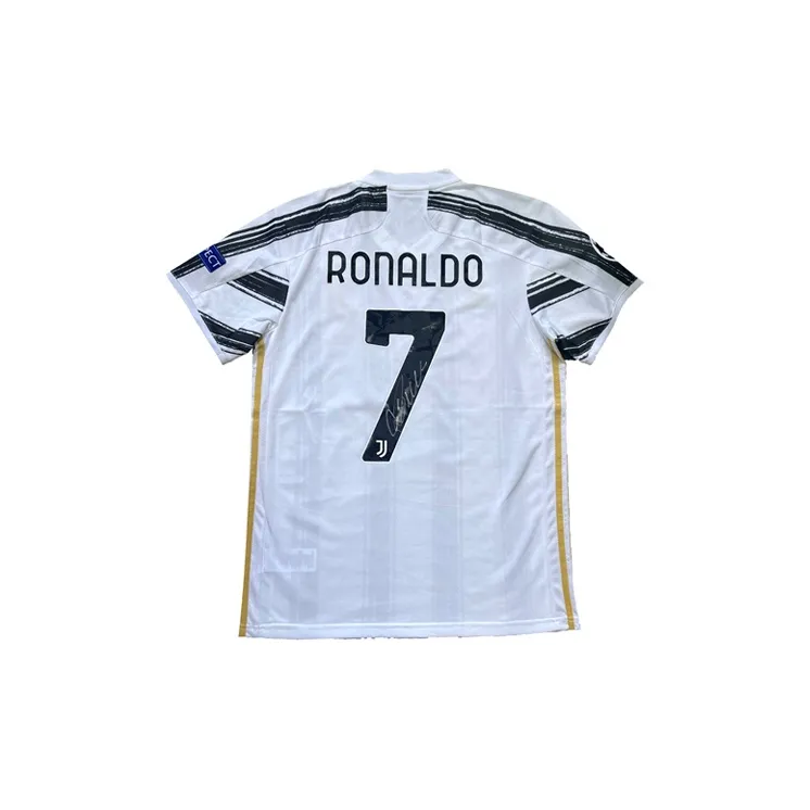 Three For 20-21 Juventus Cristiano Ronaldo Ronaldo Signed Soccer Apparel Jersey With SA Certificate-2