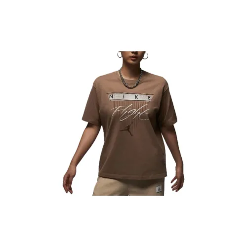 Jordan Flight Heritage T-Shirts Women's Antique Brown