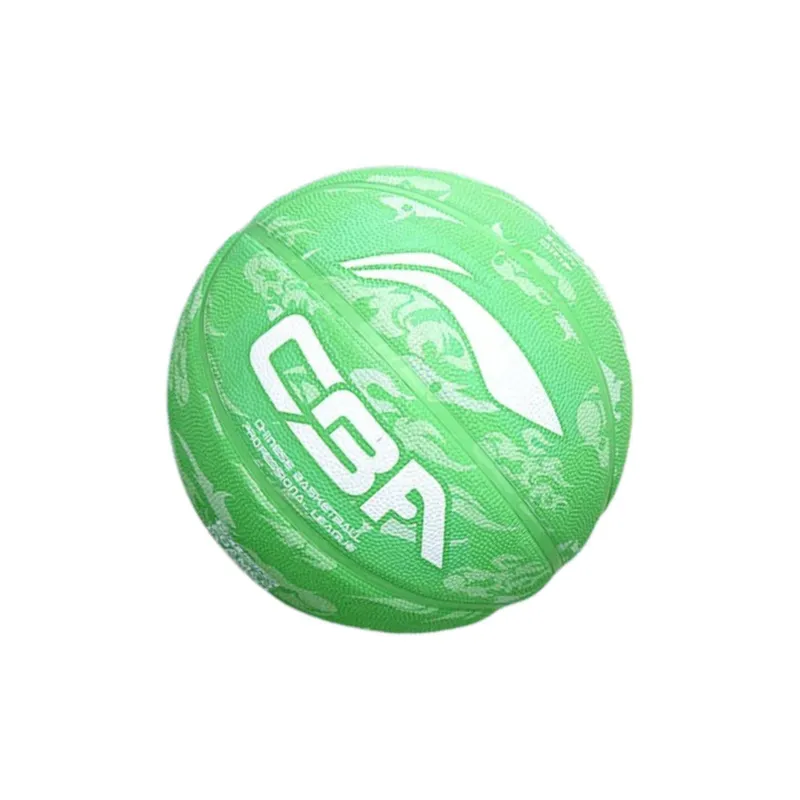 LINING YOUNG Rubber Basketball Green Size 5 Size 7 Training Kids'-1