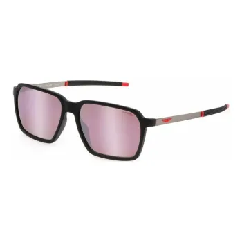 Police Plastic Polycarbonate Metal Square Sunglasses Men's Black