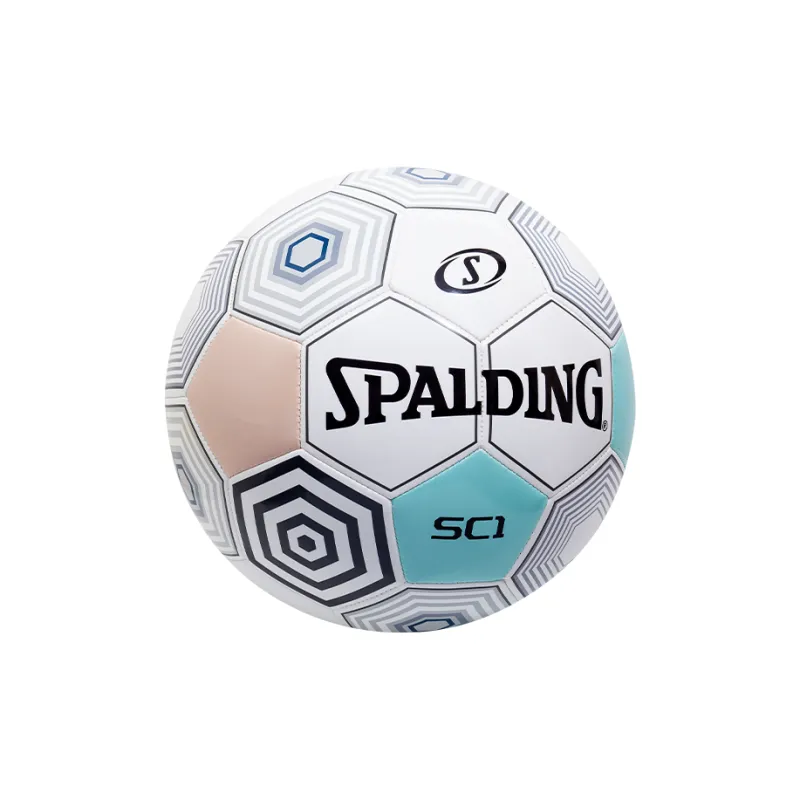 SPALDING Competition Balls Size 5 Soccer TPU Machine Stitched Soccer Ball Unisex White Gray-5