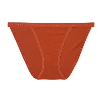 Victoria's Secret Stretch Cotton String Bikini Panty / Gingerbread Underpants Women's 1 Pack Orange