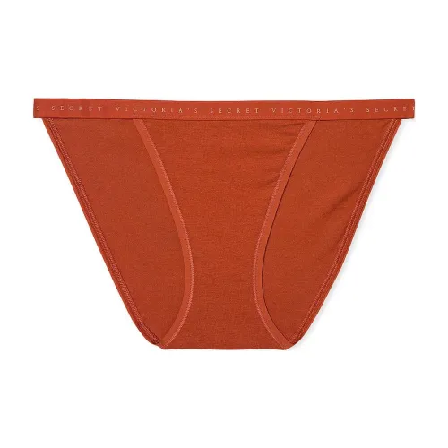 Victoria's Secret Stretch Cotton String Bikini Panty / Gingerbread Underpants Women's 1 Pack Orange