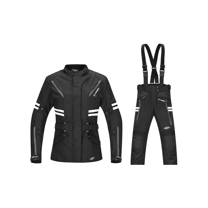 SWEEP Racing Suits / Motorcycle Suits Unisex Janet Black White Top+Black White Pants TJJAN 00+TT-1
