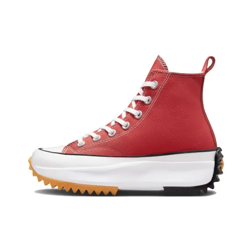 Converse Run Star Hike Canvas Shoes Men High-Top Red