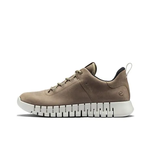 Ecco Durable Breathable Low-Top Casual Shoes Men's Light Brown