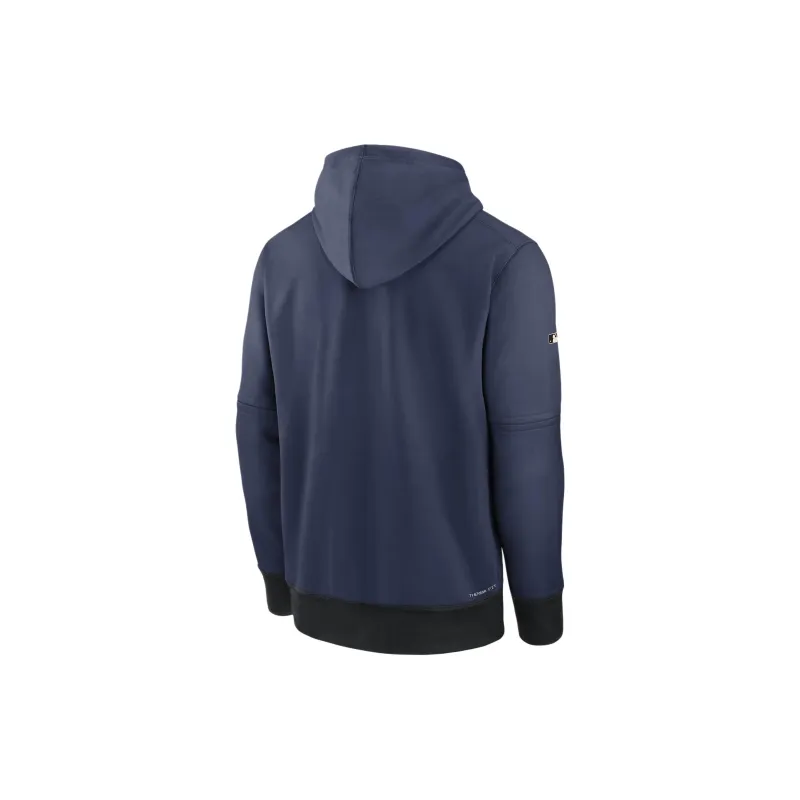Nike x MLB Pullover Hoodie Sweatshirt Cleveland Guardians Unisex Marine Blue-1