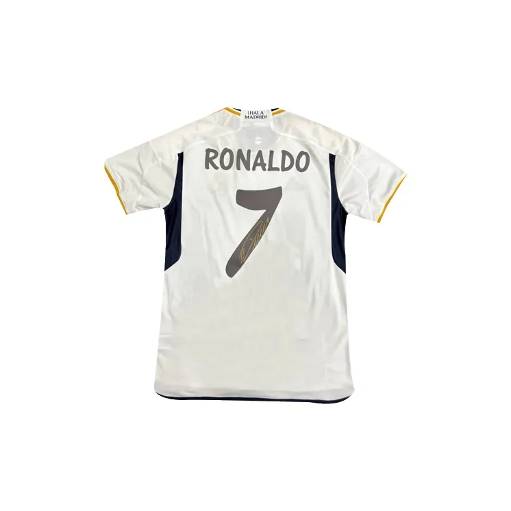 Three For Cristiano Ronaldo Signed Jersey Real Madrid 23 24 Season With EM Official Certificate Framed-3