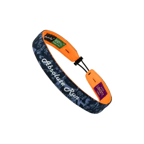Absolute Run Sweatbands Elastic Running Marathon Yoga Fitness Pilates 58±4cm Dark Blue-orange