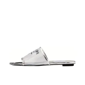PRADA Slide Slippers Women's Silver