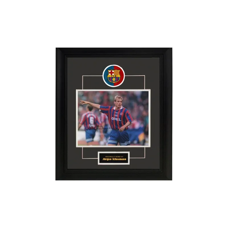 Three For Barcelona Barça Klinsmann Signed Photo With SA Certificate-1