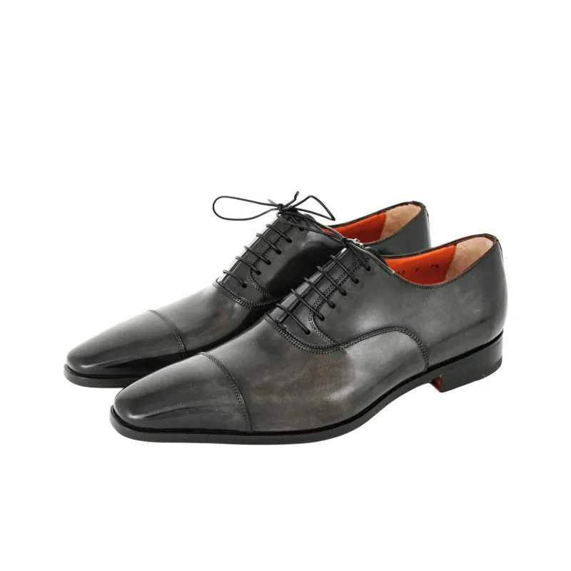 Santoni Greyhound Dress Shoes Men's Gray-2