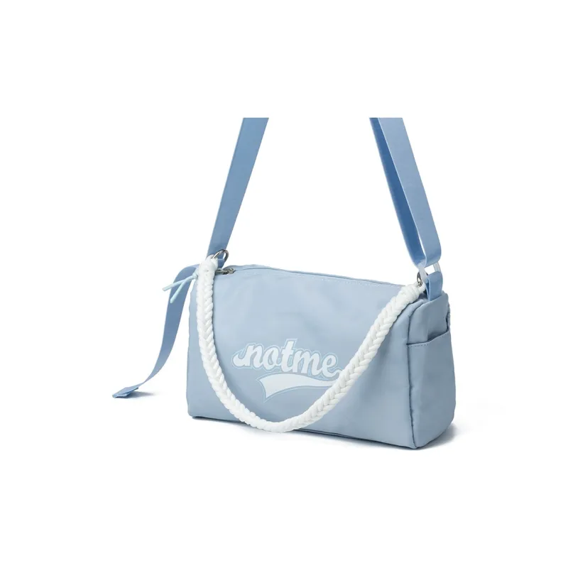 LOVERPUSS Fabric Crossbody Bag, Shoulder Bag Unisex Sea Salt Blue/Beige-1