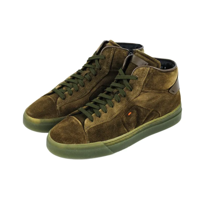 Santoni Santo Low-Top Skateboard Shoes Men's Green-2