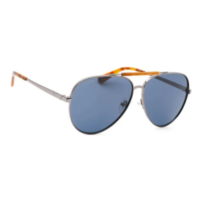 GUESS Polycarbonate Metal Aviator Sunglasses Men's Gray-2
