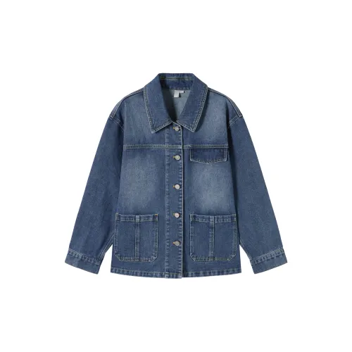 DIALOGUE Denim Jackets Women's Denim Blue