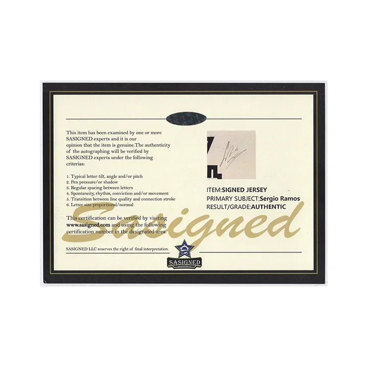 Three For Ramos 20-21 Real Madrid Signed Soccer Apparel Jersey Framed With Certificate Of Authenticity-2